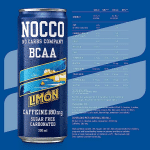 Nocco BCAA Limon Del Sol (330ml) 24 Pack | Xtra Protein Nutrition