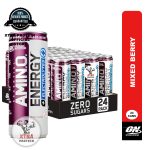 Optimum Nutrition Amino Energy + Electrolyte Mixed Berry (250ml) 24 Pack | Xtra Protein