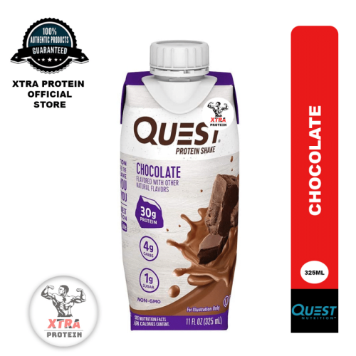 Quest Nutrition Protein Shake Chocolate (325ml) 12 Pack | Xtra Protein