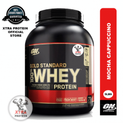Optimum Nutrition Gold Standard Whey Mocha Cappuccino (5lb) 70 Servings | Xtra Protein