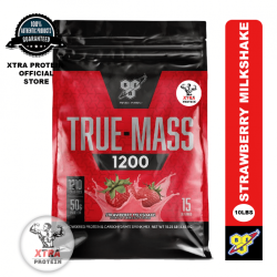 BSN True-Mass 1200 Strawberry Milkshake (10lb) 15 Servings | Xtra Protein
