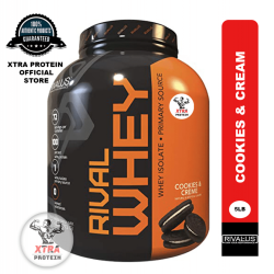 Rivalus Rival Whey Cookies and Cream (5lbs) 72 Servings | Xtra Protein
