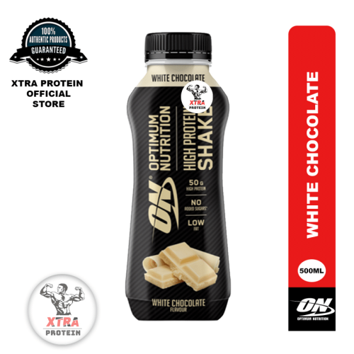 Optimum Nutrition Protein Shake White Chocolate (500ml) 10 Pack | Xtra Protein