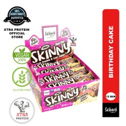 Skinny Foods Duo Protein Bar Birthday Cake (60g) 12 Pack | Xtra Protein