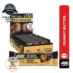 Optimum Nutrition Protein Crisp Bar Peanut Butter (65g) 10 Pack | Xtra Protein
