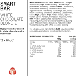 PhD Nutrition Halal Smart Bar White Chocolate Blondie (64g) 12 Pack | Nutrition