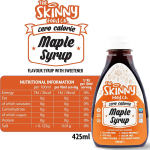 Skinny Food Sugar Free Maple Syrup (425ml) Zero Calorie Nutritional Facts | Xtra Protein