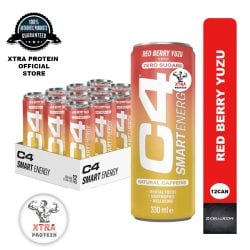 Cellucor C4 Smart Energy Sugar-Free Red Berry Yuzu (355ml) 12 Pack | Xtra Protein