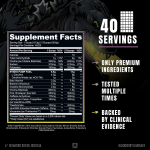 Ryse Noel Deyzel x Godzilla Pre-Workout Blackberry Lemonade (732g) 40 Servings | Nutrition Facts