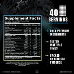 Ryse Noel Deyzel x Godzilla Pre-Workout Monsterberry Lime (792g) 40 Servings | Nutrition Facts