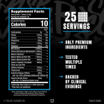 Ryse Project Blackout Pre-Workout Tigers Blood (315g) 25 Servings | Nutrition Facts