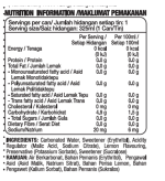 Pokka Sparkling Flavoured Water Lemon (330ml) 24 Pack | Nutritional Facts