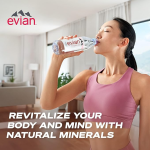 Evian Natural Mineral Water, 500ml Case (Pack of 24)