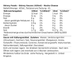 Skinny Food Vegan Nacho Cheese (425ml) Zero Sugar Nutrition Facts | Xtra Protein