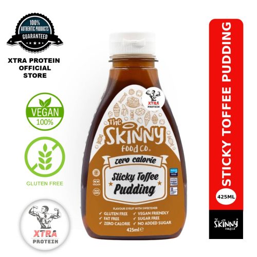 Skinny Food Vegan Sticky Toffee Pudding Sauce (425ml) Zero Sugar | Xtra Protein