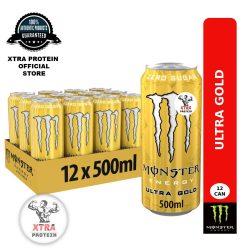Monster Energy Drink Ultra Gold (500ml) 12 Pack | Xtra Protein
