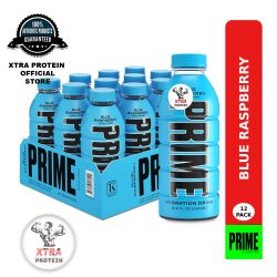 Prime Hydration Blue Raspberry (500ml) 12 Pack | Xtra Protein
