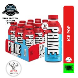 Prime Hydration Ice Pop (500ml) 12 Pack | Xtra Protein