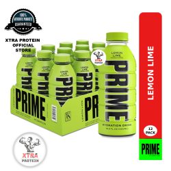 Prime Hydration Lemon Lime (500ml) 12 Pack | Xtra Protein