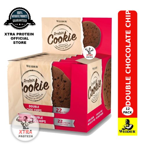 Weider Vegan Protein Cookie Double Chocolate Chip (90g) 12 Pack | Xtra Protein