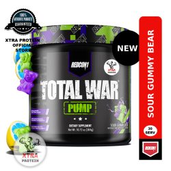 Redcon1 Total War Pump Non-Stim Pre Workout 304g) 30 Servings Sour Gummy Bear | Xtra Protein