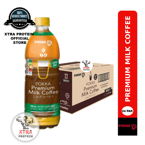 Pokka Premium Milk Coffee Less Sugar (320ml) 24 Pack