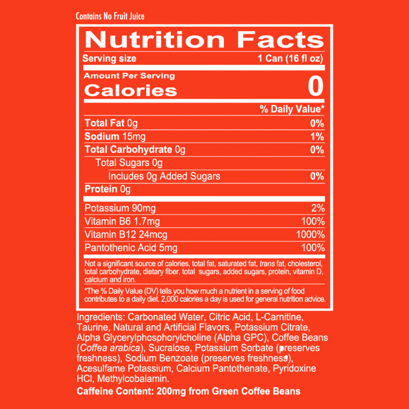 Redcon1 Energy Drink Sour Peach Rings (473ml) 12 Pack - Image 2