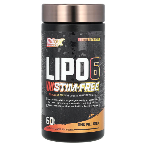 Nutrex Lipo6 Black Stim-Free Ultra Concentrate (60 Capsules) Black Series