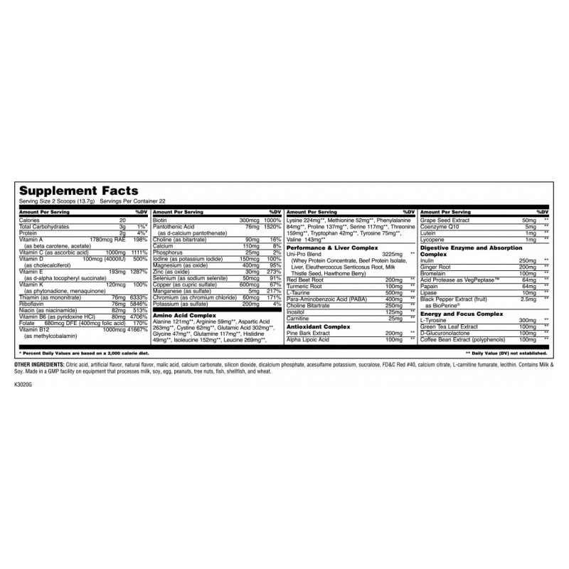 Animal Pak Multivitamin Cherry BOMB (312g) 44 Servings